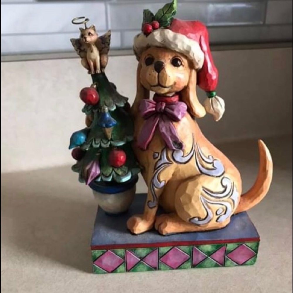 Jim Shores Tails Wag for Christmas Figurine